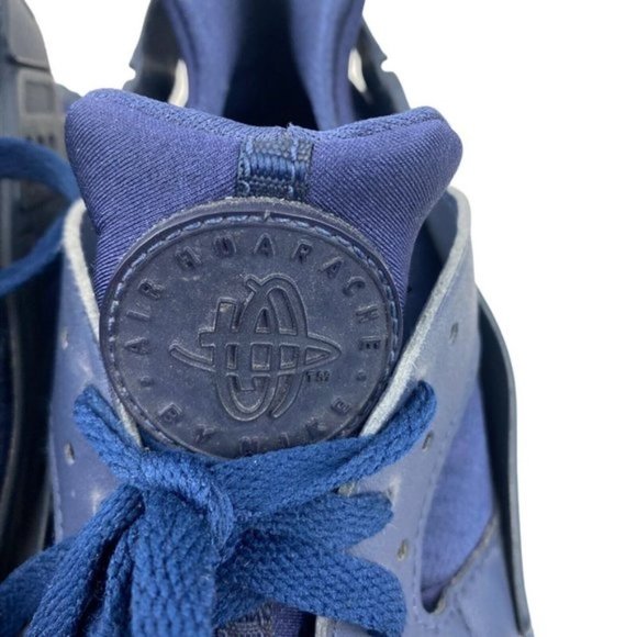 Nike Men's Air Huarache Triple Navy  Blue 2017 318429-440  US 13 - Picture 3 of 13